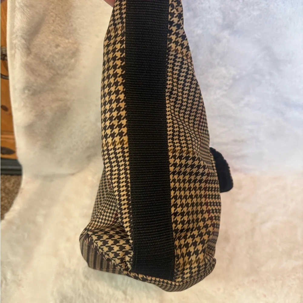 Ralph Lauren Houndstooth Hobo Shoulder Bag